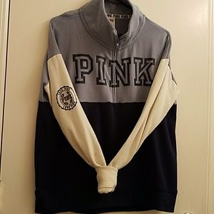 Pink quart zip sweatshirt